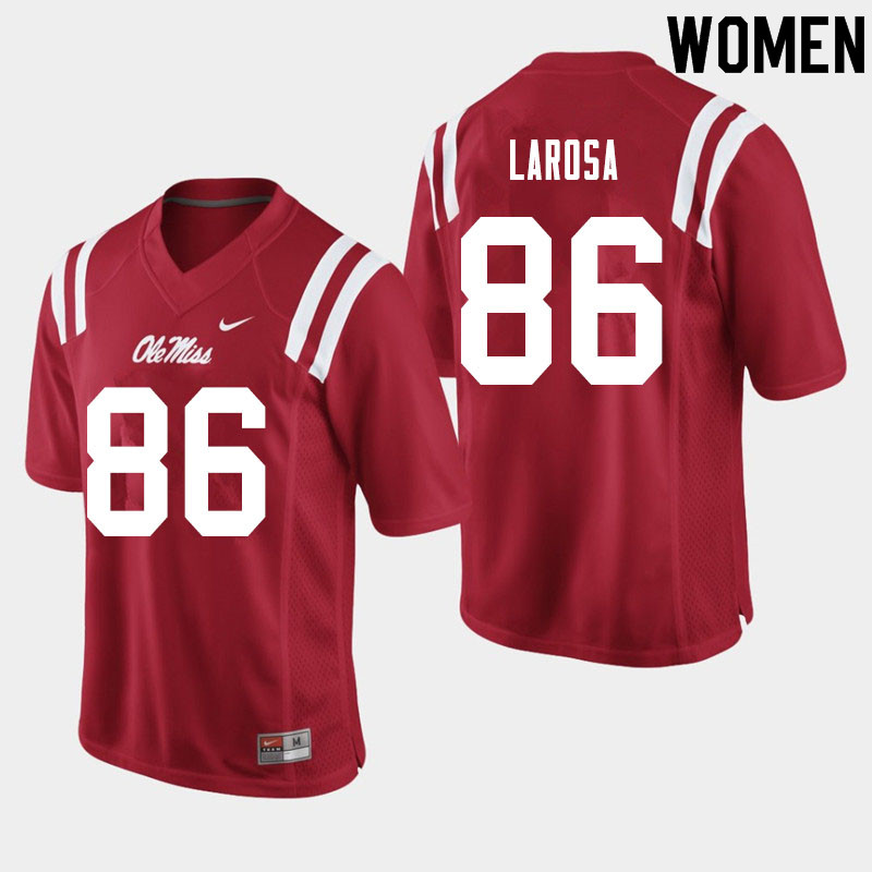 Women #86 Jay LaRosa Ole Miss Rebels College Football Jerseys Sale-Red